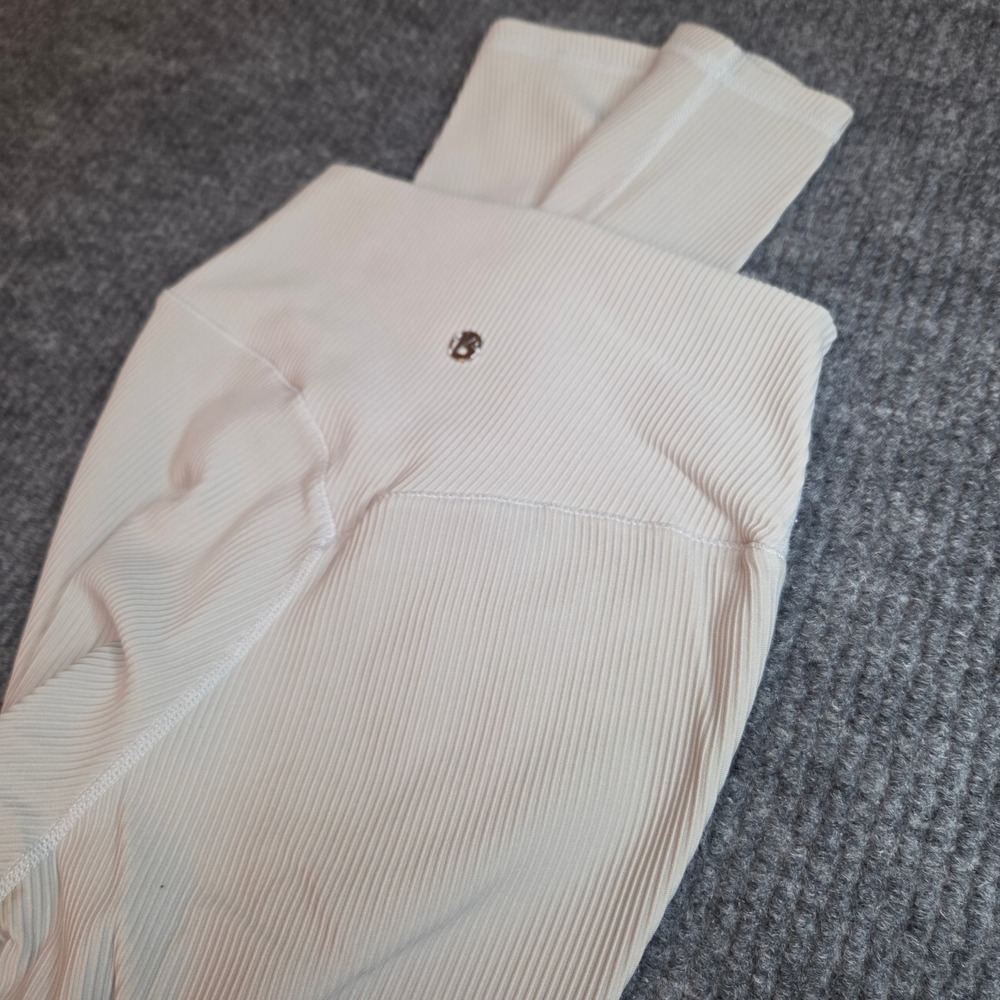 Buffbunny Collection Ribbed High Waisted Leggings Beige Small Activewear Yoga